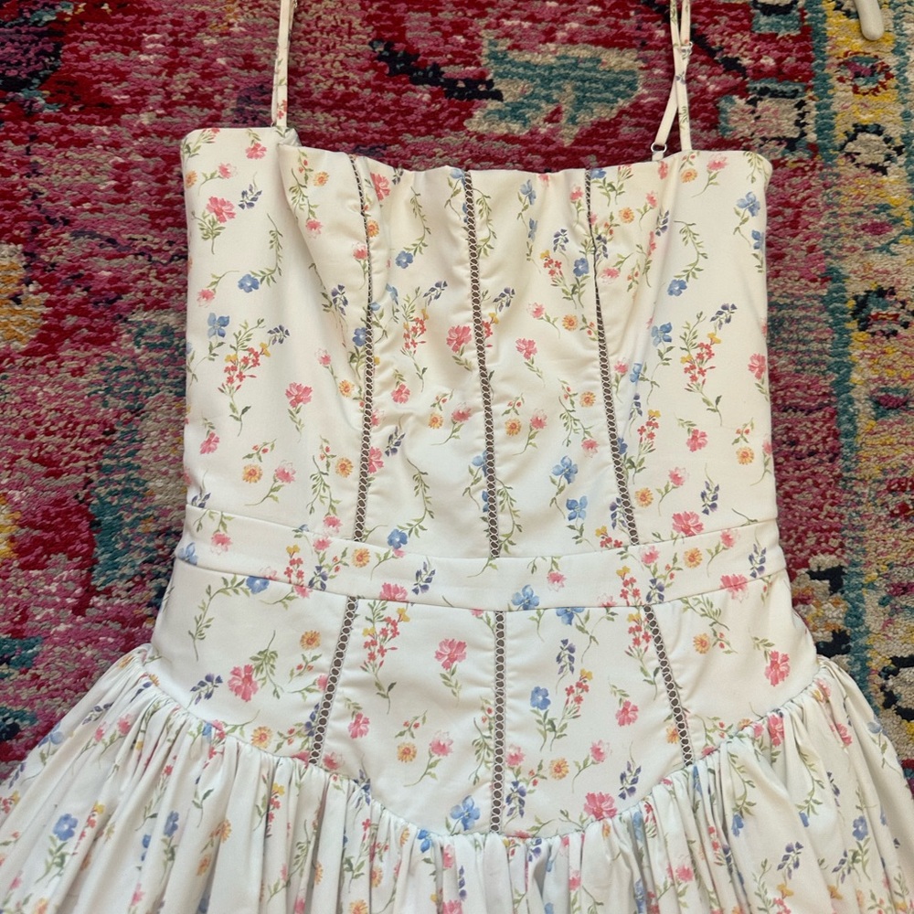 House of CB Ysabella white posy print maxi dress - Picture 3 of 4